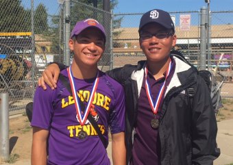 Tigers place two doubles' teams in West Yosemite League Championship finals Earl Magno and Collin Bresenio finished second in the WYL.